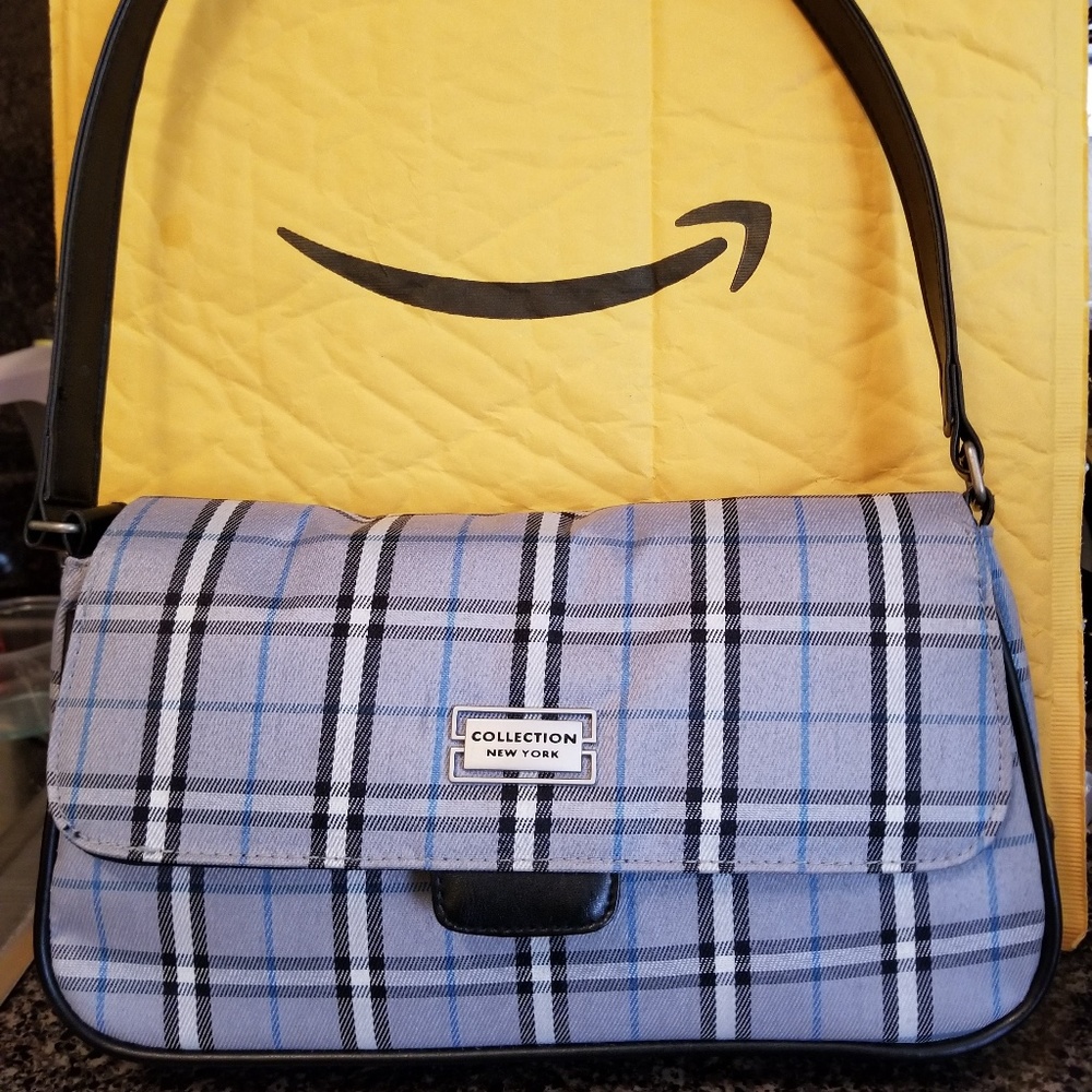 Handbag Sml- Nw-Black/Grey Plaid